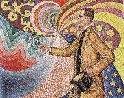 Paul Signac portrait of felix feneon opus oil